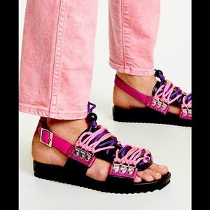 GRENSON X HOUSE OF HOLLAND Pink Willa Sandal